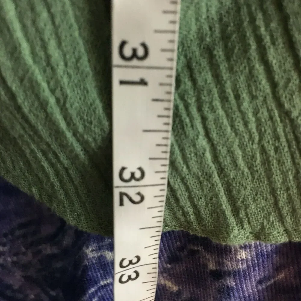 Free People Dress Womens Sz S Green Ruffled‎ Crinkle Mini Wrap Sundress V-Neck